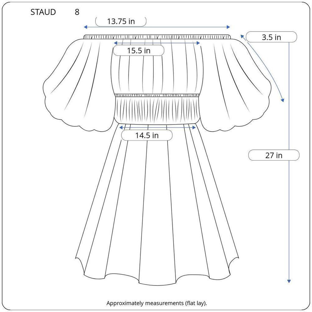 NWT STAUD Mini Elio Dress (Off Shoulder) - Picture 9 of 9